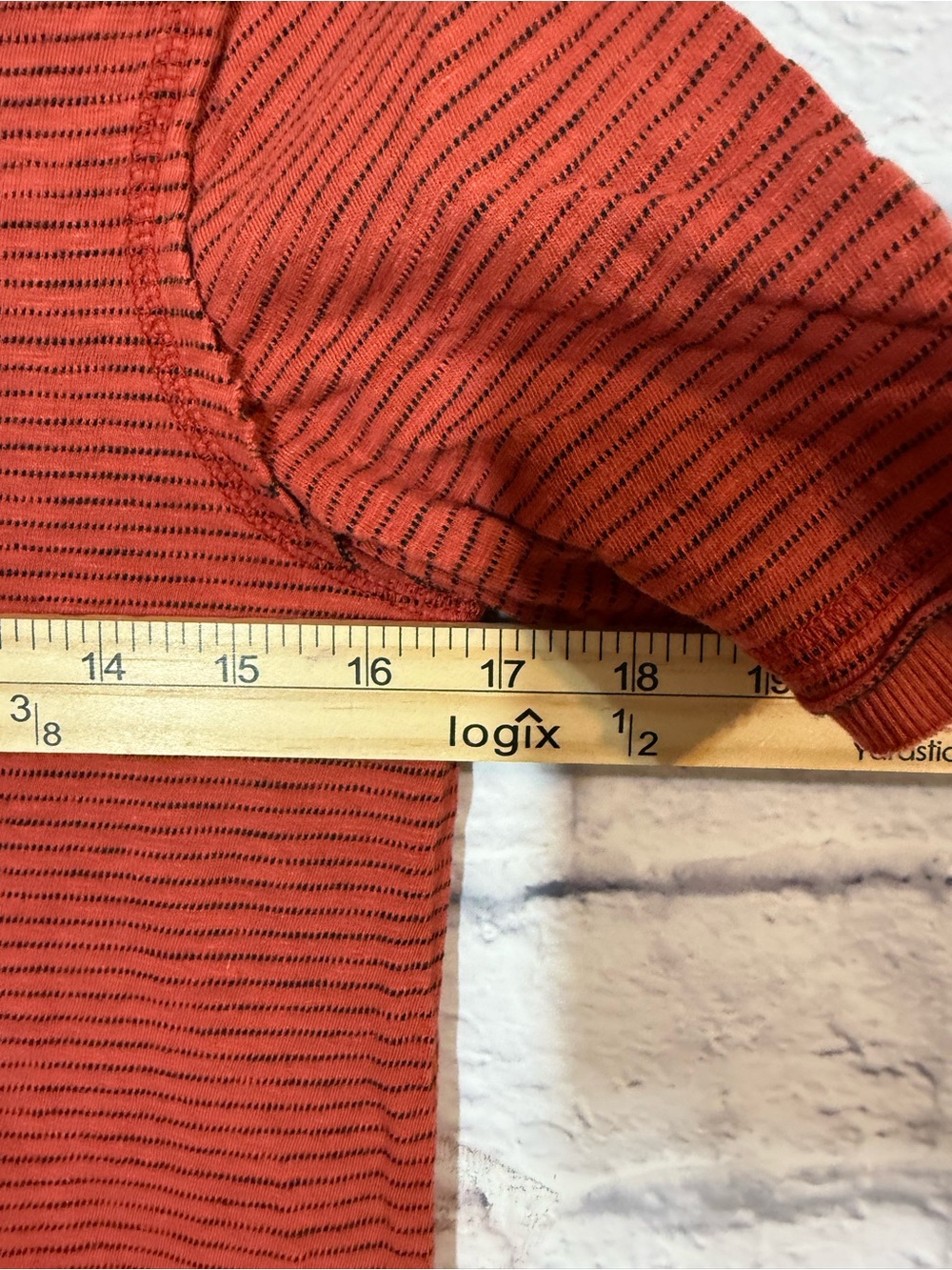 Sundance Rust Red Striped Short Sleeve Dress, XS - Picture 3 of 7
